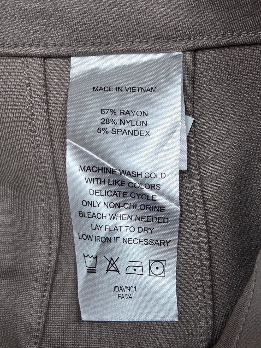 QUINCE Ultra-Stretch Ponte Cropped Wide Leg Pants Size 10 Morel Grey 8612 - Picture 10 of 11